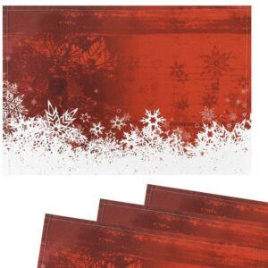 Platzset, Tischsets Platzsets Stoff CLOTH Schneeflocken Weihnachten, matches21 HOME & HOBBY, (4-St)