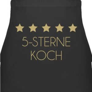 Shirtracer Kochschürze 5 Sterne Koch - Geschenk Hobbyköche Papa Weihnachten Vatertag Geburtst, (1-tlg), Kochschürze Herren Männer