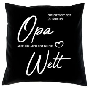 Soreso® Dekokissen Kissen + Urkunde Geschenk Opa zum Geburtstag Vatertag Weihnachten, Geburtstagsgeschenk Weihnachtsgeschenk Vatertagsgeschenk