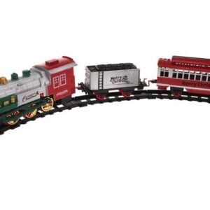 Spetebo Weihnachtsszene Christmas train - Weihnachts Spielzeugzug, mit Licht und Geräuschen