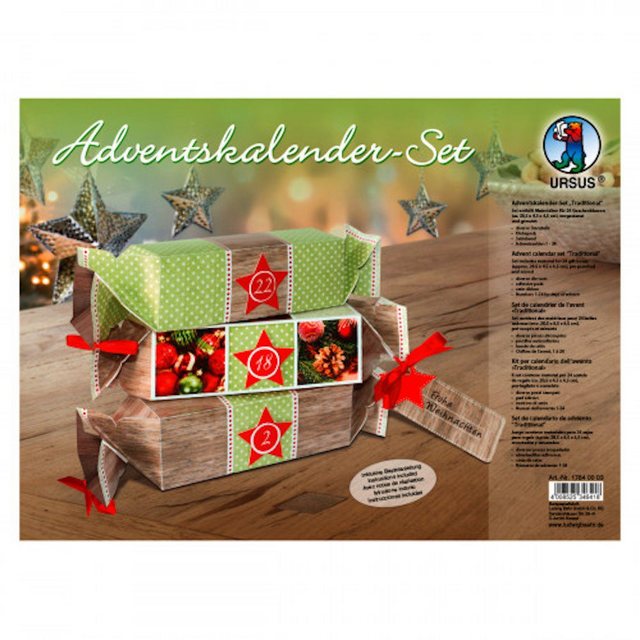 URSUS Terminkalender Adventskalender 'Traditional', 24 Boxen, Bonbonfor