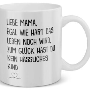 22Feels Tasse Mama Geschenk Muttertag Mutter Geburtstag Kaffee Frauen Weihnachten, Keramik, Made in Germany, Spülmaschinenfest