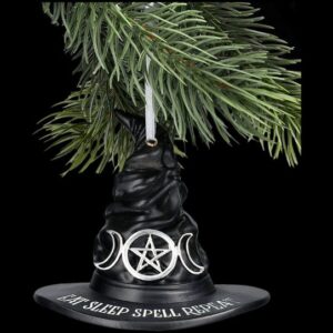 Figuren Shop GmbH Christbaumschmuck Christbaumschmuck Hexenhut - Eat Sleep Spell - Nemesis Now - Weihnachten Christbaum (1-tlg)