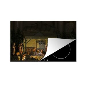 MuchoWow Herdblende-/Abdeckplatte Cribbage - Weihnachten, Vinyl, (1 tlg), 81x52 cm, Induktionskochfeld Schutz für die küche, Ceranfeldabdeckung
