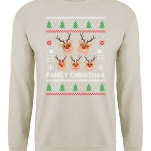 Quattro Formatee Sweatshirt Family Christmas Rentier Reh - Weihnachten X-mas Weihnachtsgeschenk (1-tlg)