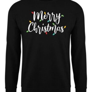 Quattro Formatee Sweatshirt Merry Christmas Lichterkette - Weihnachten X-mas Weihnachtsgeschenk (1-tlg)