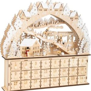 Small foot 11789 - Adventskalender Skivergnügen, Holz, Weihnachtsbogen, Höhe 41cm