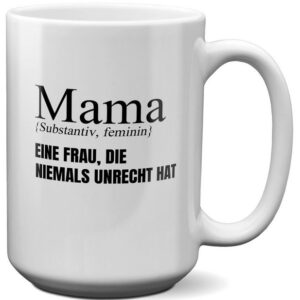 22Feels Tasse Mama Geschenk Muttertag Mutter Geburtstag Kaffee Frauen Weihnachten, Keramik, XL, Made In Germany, Spülmaschinenfest