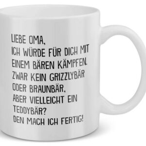 22Feels Tasse Oma Geschenk Geburtstag Grossmutter Rentnerin Frauen Weihnachten, Keramik, Made in Germany, Spülmaschinenfest