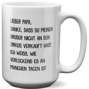 22Feels Tasse Papa Geschenk Vatertag Vater Geburtstag Herrentag Männer Weihnachten, Keramik, XL, Made In Germany, Spülmaschinenfest