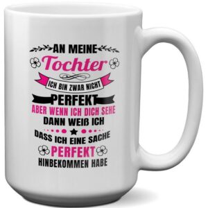 22Feels Tasse Tochter Geschenk Geburtstag 18 Jahre Kinder Abi Bachelor Weihnachten, Keramik, XL, Made In Germany, Spülmaschinenfest