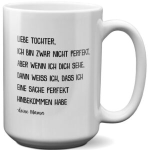 22Feels Tasse Tochter Geschenk von Mama Geburtstag 18 Jahre Mutter Kind Weihnachten, Keramik, XL, Made In Germany, Spülmaschinenfest