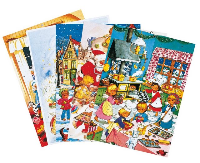 BSB Grußkarten Advent - Adventskalender Format 21 x 30 cm - sortiert