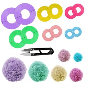 Curtzy Streudeko Pom Pom Maker Set - 6 Größen - DIY Puschel Basteln, Pompom Maker Set - 6 Größen - Puschel Basteln