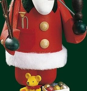 Erzgebirgische Volkskunst Richard Glässer GmbH Räuchermännchen Räucherfigur Weihnachtsmann mit Schlitten Höhe= 19cm NEU