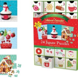 Eurographics 8924-5666 - Puzzle Adventskalender - 1 Christmas Sweets, 24 Puzzles je 50 Teile