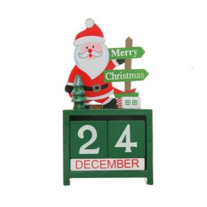 HALWEI Countdown Kalender Countdown Zu Weihnachten,Santa Claus Hölzernes Ornamente