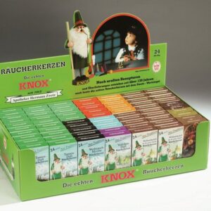 KWO Kunstgewerbe-Werkstätten Olbernhau GmbH Räuchermännchen Zubehör Räucherkerzen Display mit 70 Packungen BxTxH= 47x24x13cm NEU