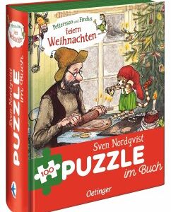 Pettersson und Findus feiern Weihnachten. Puzzle im Buch. 100 Teile