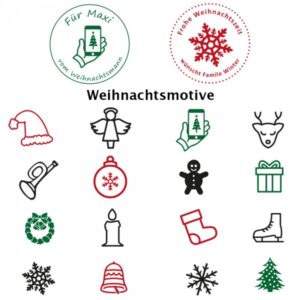 Stempel Weihnachten (Ø 40 mm - 2 Zeilen)