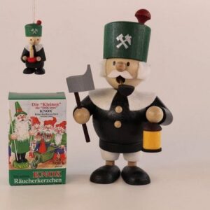 Ullrich Kunsthandwerk Räuchermännchen Mini-Räuchermann Geschenkset Bergmann + Baumbehang + Mini RK Höhe 12