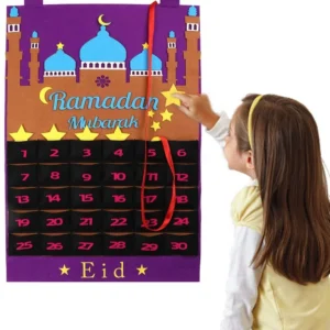 2024 new Advent Calendar Ramadan decoration Ramadan Calendar 30 Days Eid Mubarak Hanging Felt Countdown Calendar