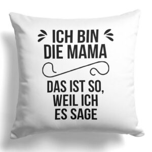 22Feels Dekokissen Mama Geschenk Mutter Muttertag Geburtstag Weihnachten Deko Frauen, Deko mit Persönlichkeit