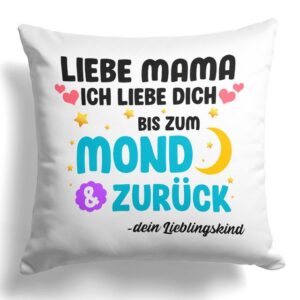 22Feels Dekokissen Mama Geschenk Mutter Muttertag Geburtstag Weihnachten Deko Frauen, Deko mit Persönlichkeit