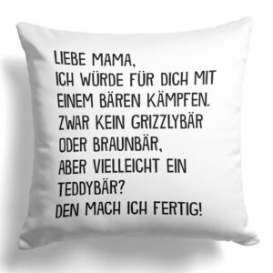 22Feels Dekokissen Mama Geschenk Mutter Muttertag Geburtstag Weihnachten Deko Frauen, Deko mit Persönlichkeit