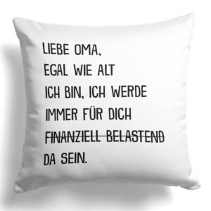 22Feels Dekokissen Oma Geschenk Geburtstag Weihnachten Rente Frauen Grossmutter Spruch, Deko mit Persönlichkeit