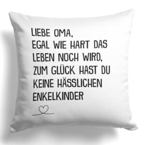 22Feels Dekokissen Oma Geschenk Geburtstag Weihnachten Rente Frauen Grossmutter Spruch, Deko mit Persönlichkeit