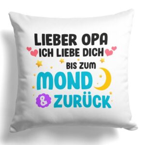 22Feels Dekokissen Opa Geschenk Geburtstag Weihnachten Rente Männer Grossvater Spruch, Deko mit Persönlichkeit