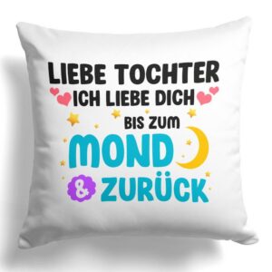 22Feels Dekokissen Tochter Geschenk 18. Geburtstag Weihnachten Abitur Matura Mädchen Deko, Deko mit Persönlichkeit