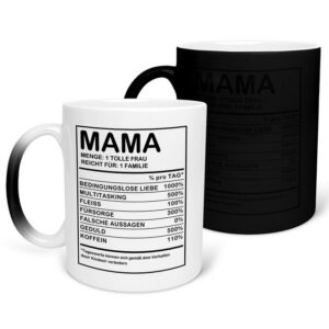 22Feels Tasse Mama Geschenk Muttertag Mutter Geburtstag Kaffee Frauen Weihnachten, Keramik, FARBWECHSEL Zaubertasse, Made in Germany