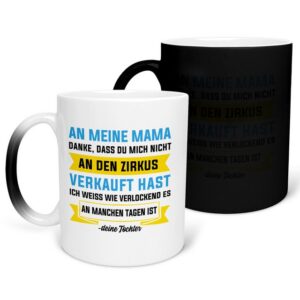 22Feels Tasse Mama Geschenk von Tochter Muttertag Geburtstag Mutter Weihnachten Frau, Keramik, FARBWECHSEL Zaubertasse, Made in Germany