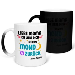 22Feels Tasse Mama Geschenk von Tochter Muttertag Geburtstag Mutter Weihnachten Frau, Keramik, FARBWECHSEL Zaubertasse, Made in Germany