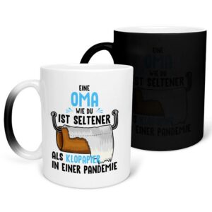 22Feels Tasse Oma Geschenk Geburtstag Grossmutter Rentnerin Frauen Weihnachten, Keramik, FARBWECHSEL Zaubertasse, Made in Germany