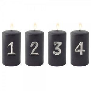 EDZARD Adventskranz Kerzenpin Kerzenstecker-Set Advent 1-4 (4-teilig)