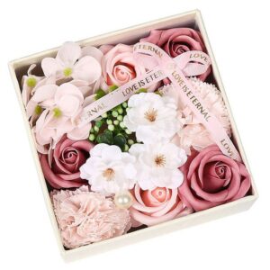 Kunstblumenstrauß Seifenblumen Geschenkbox, Rosenbox Seifenblume Seife Rose Blume Romantisches Rosenseifenblume Geschenkbox für sie am Muttertag Jahrestag Valentinstag Weihnachten, SOTOR, dekorative Box für DIY-Hochzeit, für Mutter, Geschenk zum Lehrertag