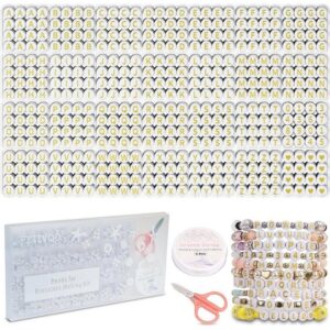 MAGICSHE Bastelperlen 1400 Stück Buchstabenperlen Set DIY Schmuck Basteln