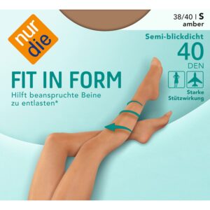 NUR DIE Strumpfhose Fit in Form 40 DEN - amber - 40-44