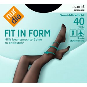 NUR DIE Strumpfhose Fit in Form 40 DEN - schwarz - 44-48