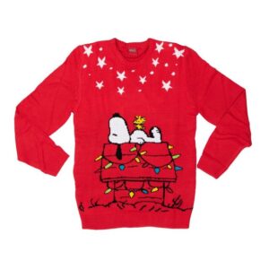 United Labels® Weihnachtspullover The Peanuts Weihnachtspullover Unisex - Snoopy Ugly X-Mas Rot
