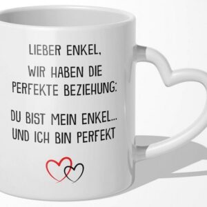 22Feels Tasse Enkel Geschenk 18. Geburtstag Abi Weihnachten Jungs Haferl Mann Teen, Keramik, Made In Germany, Spülmaschinenfest, Herzhenkel