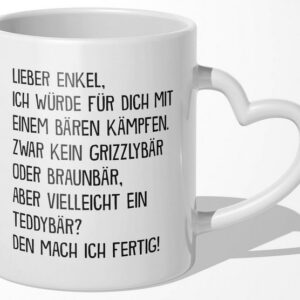 22Feels Tasse Enkel Geschenk 18. Geburtstag Abi Weihnachten Jungs Haferl Mann Teen, Keramik, Made In Germany, Spülmaschinenfest, Herzhenkel