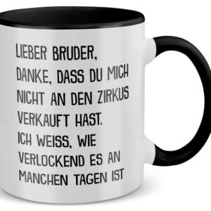 22Feels Tasse Grosser Bruder Geschenk Geburtstag Weihnachten Geschwister Jungs Mann, Keramik, Made in Germany, Spülmaschinenfest, Zweifarbig