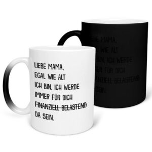 22Feels Tasse Mama Geschenk Muttertag Mutter Geburtstag Kaffee Frauen Weihnachten, Keramik, FARBWECHSEL Zaubertasse, Made in Germany