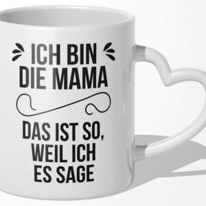 22Feels Tasse Mama Geschenk Muttertag Mutter Geburtstag Kaffee Frauen Weihnachten, Keramik, Made In Germany, Spülmaschinenfest, Herzhenkel