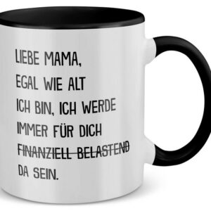 22Feels Tasse Mama Geschenk Muttertag Mutter Geburtstag Kaffee Frauen Weihnachten, Keramik, Made in Germany, Spülmaschinenfest, Zweifarbig