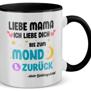 22Feels Tasse Mama Geschenk Muttertag Mutter Geburtstag Kaffee Frauen Weihnachten, Keramik, Made in Germany, Spülmaschinenfest, Zweifarbig